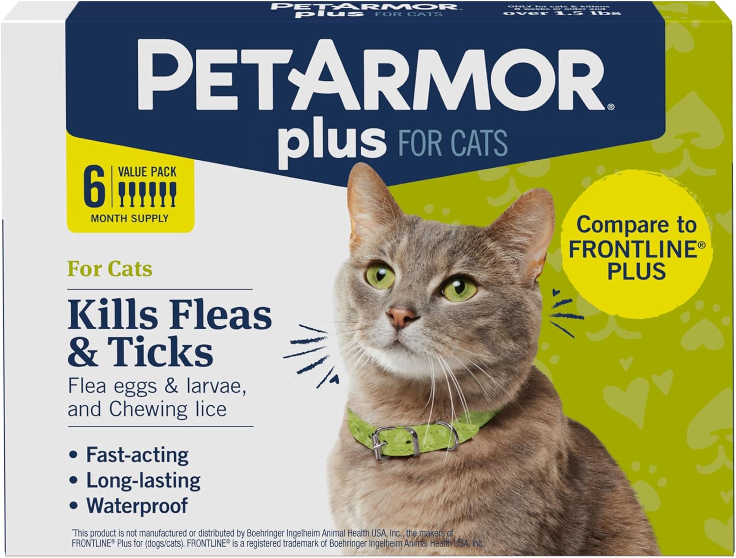 Picture of PetArmor Flea Treatment for Cats - 6 Doses, Waterproof